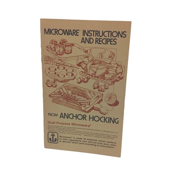 Booklet Microware Instructions & Recipes From Anchor Hocking Microwave Cooking - Picture 1 of 7